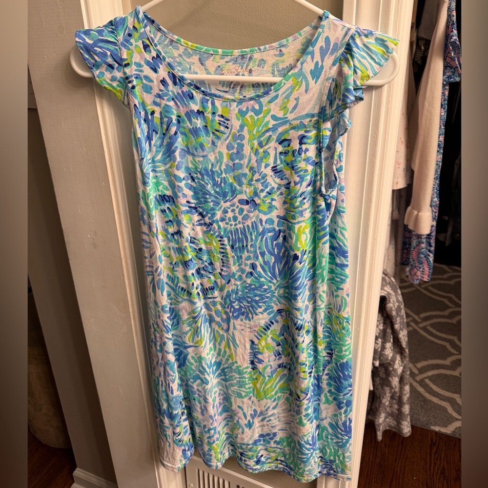 Girls XL 12-14 Lilly Pulitzer Flutter Sleeve Dress